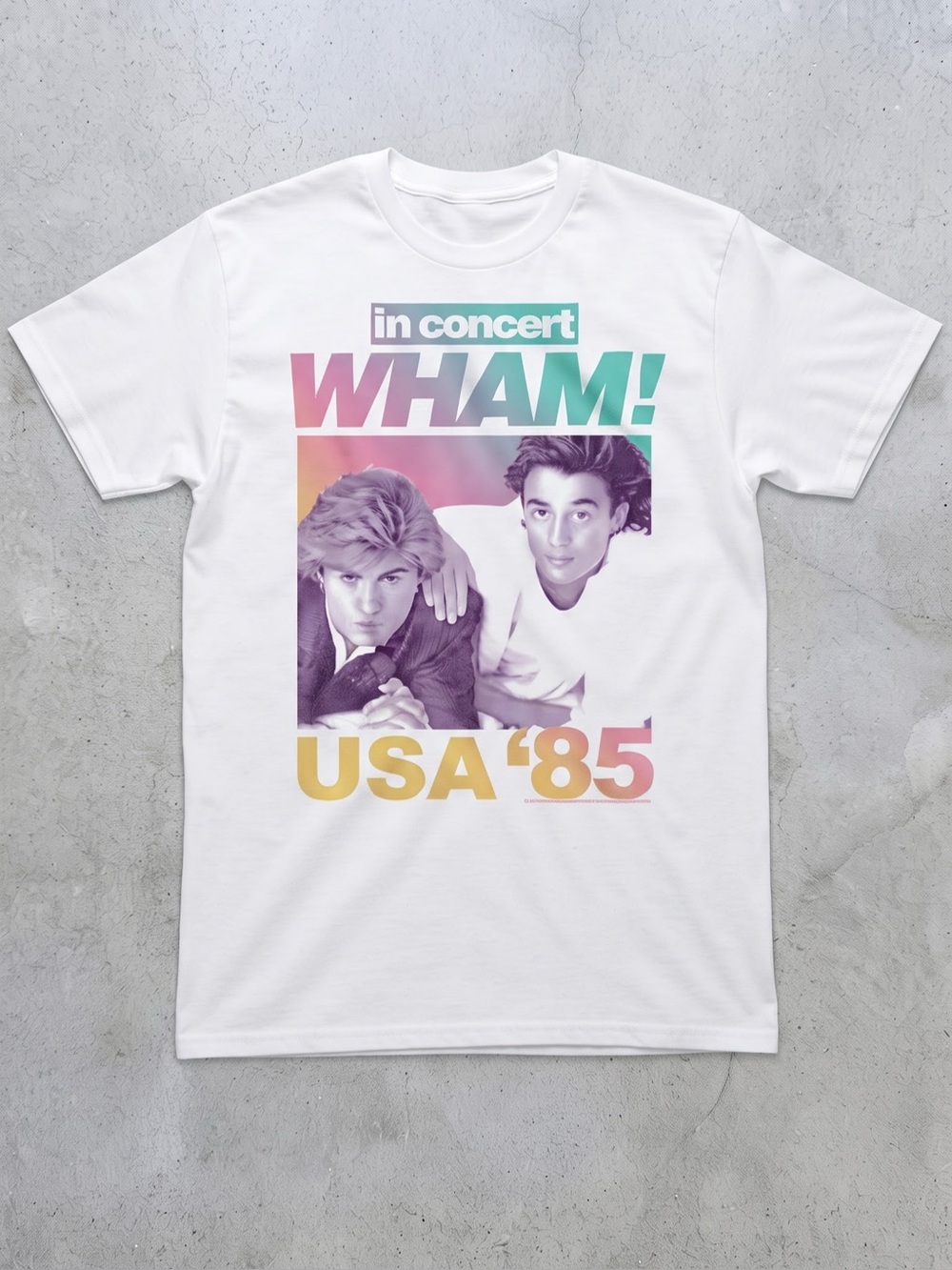 Wham In Concert Usa Tour 1985 Shirt Pop
Music Concert Band Fan Graphic T-Shirt